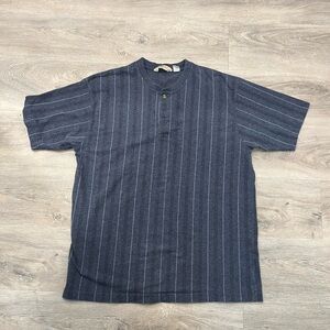 Men's Navy Striped Shirt
